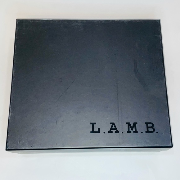 L.A.M.B. Black & White Kaine Ankle Bootie Heels - Picture 11 of 12